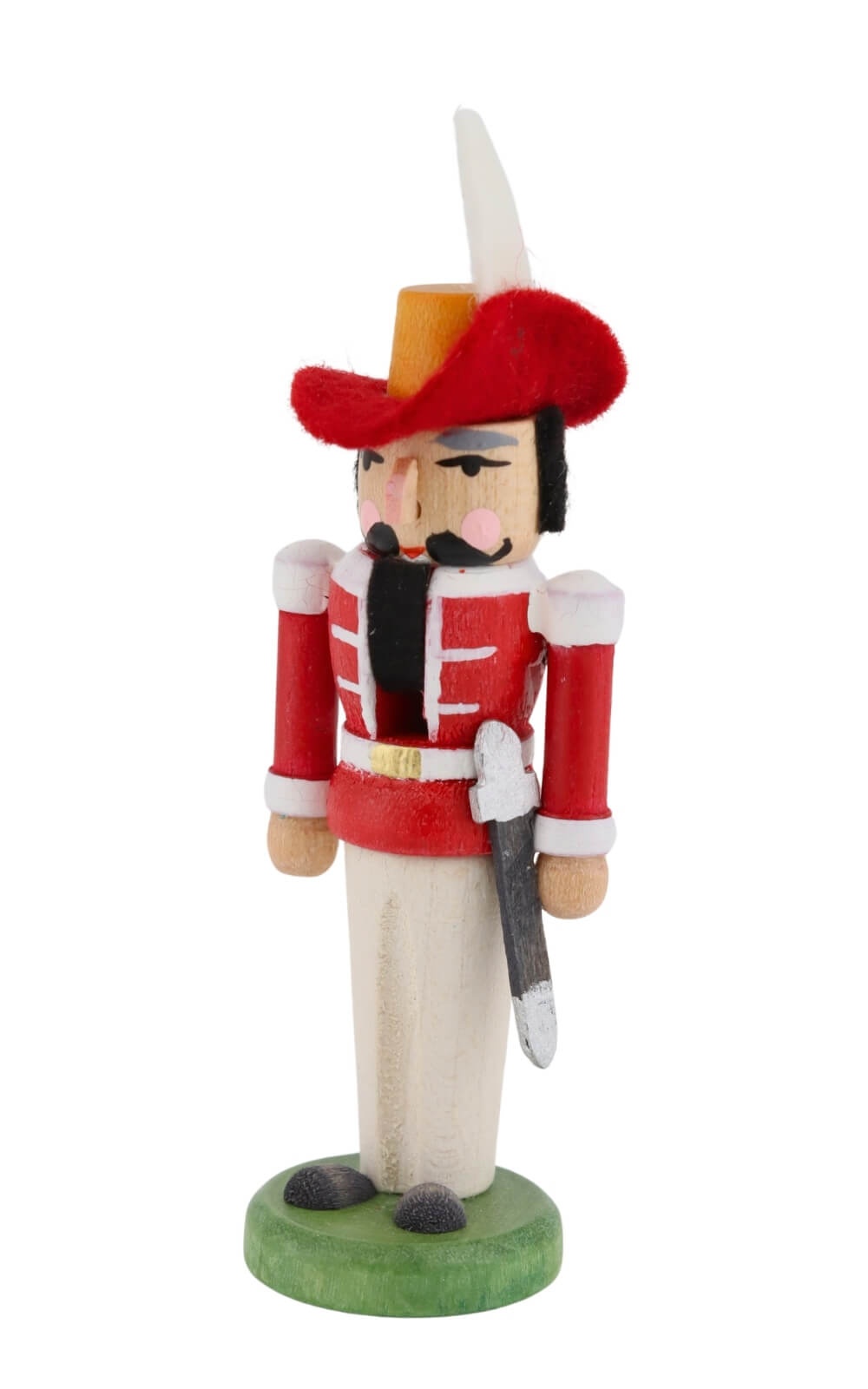Miniature Nutcracker Musketeer, red, 8 cm / 3,1 inches from SEIFFEN.COM2