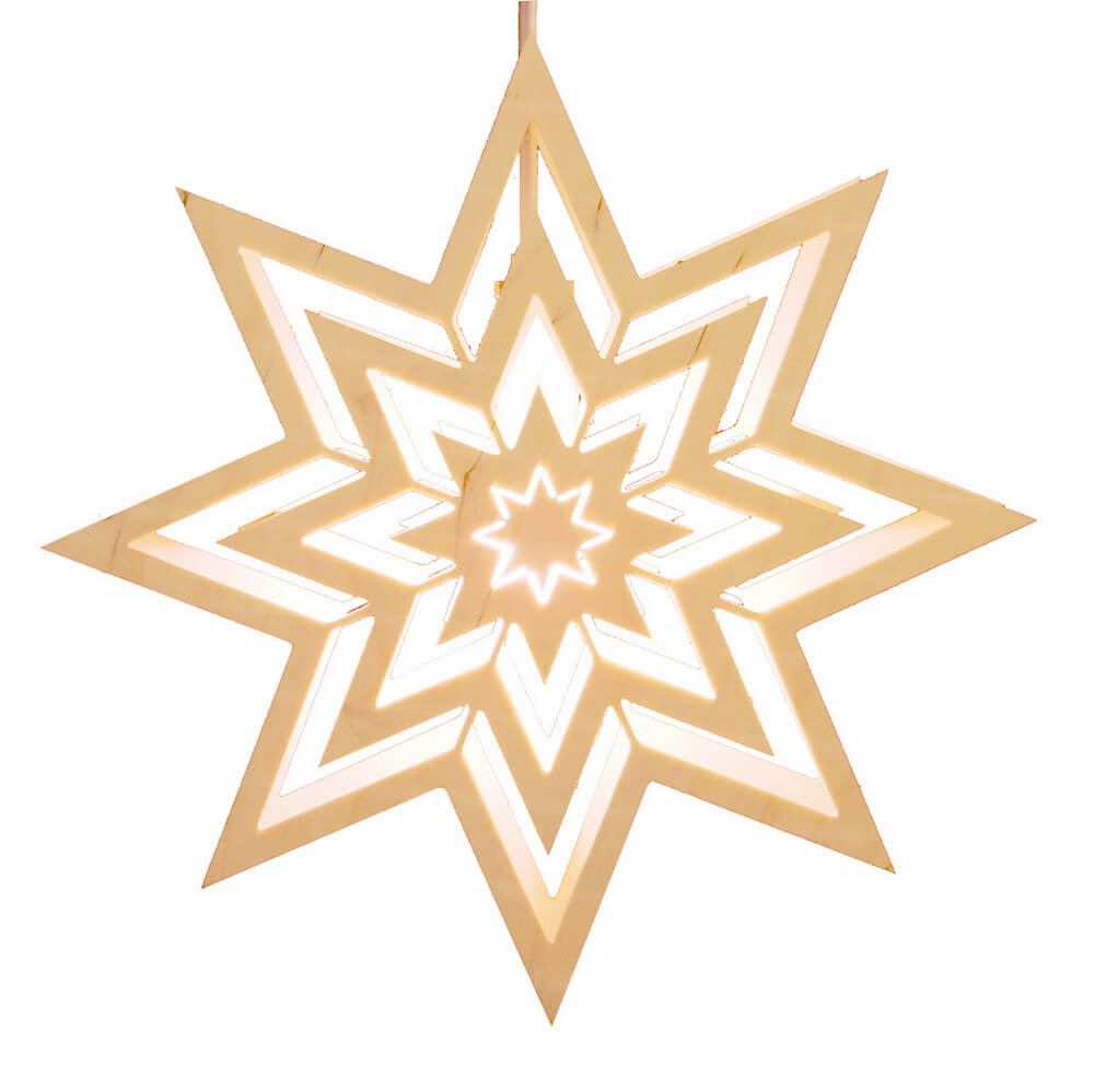 Window picture motif star electrically illuminated by KWO