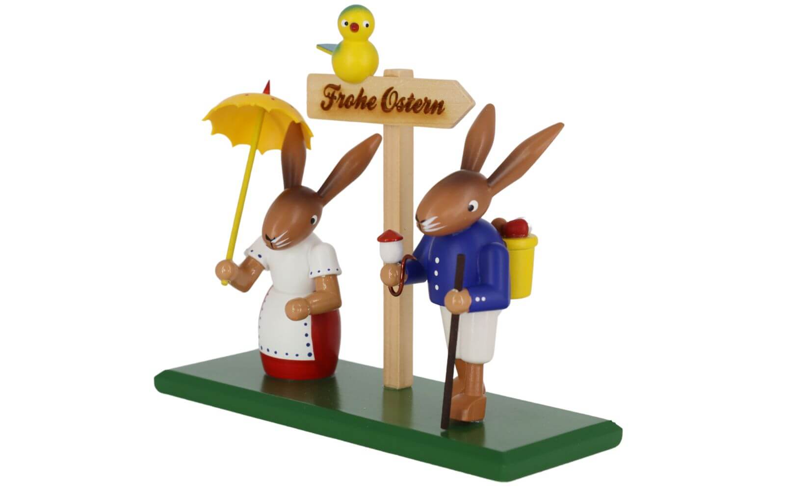 Easter bunny couple Easter greeting - Happy Easter,19 cm by SEIFFEN.COM_2