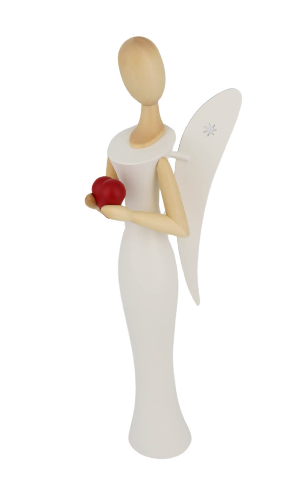 Angel - Sternkopf with heart, standing, 25 cm by Holzkunst Gahlenz_2