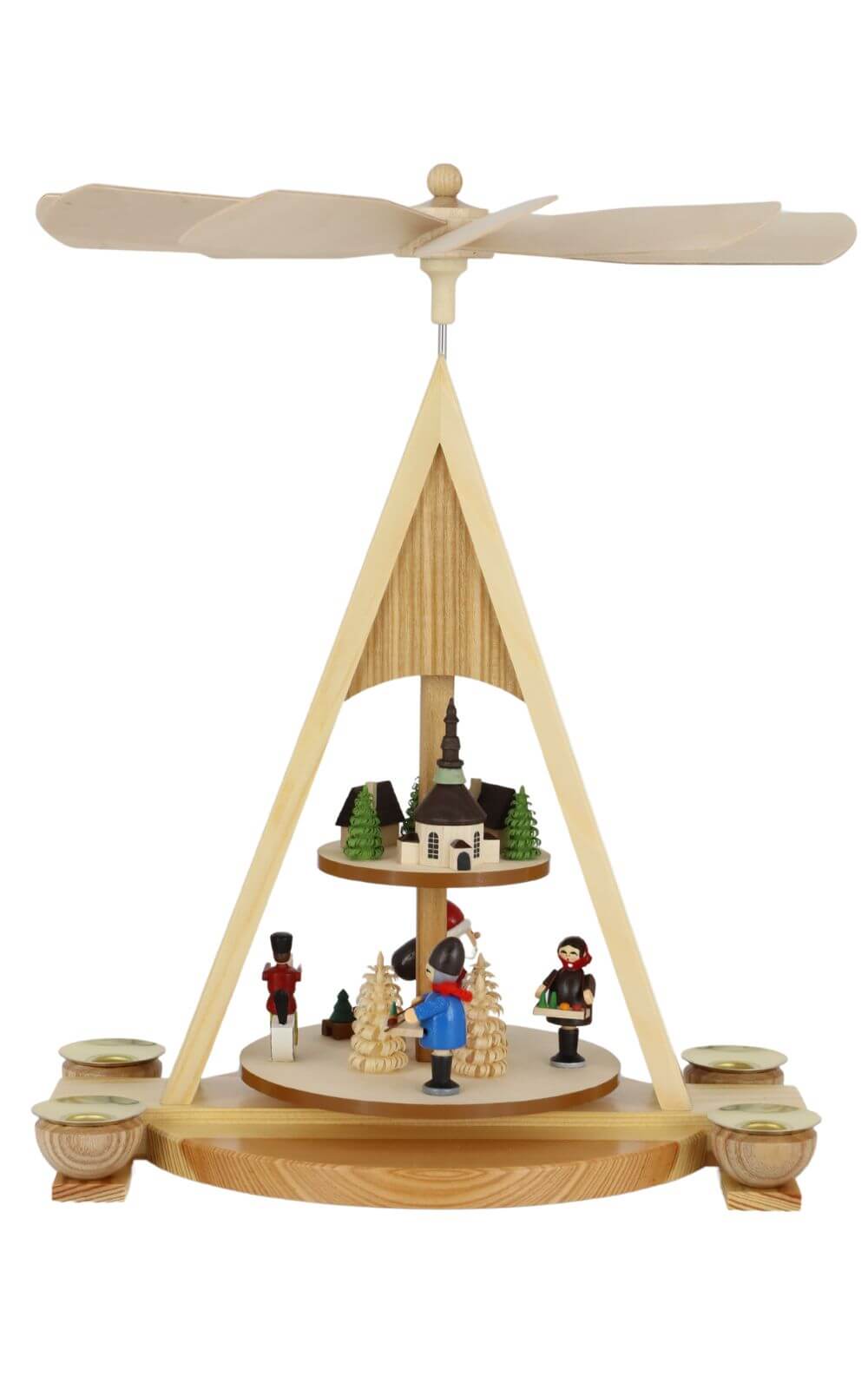 Christmas pyramid Seiffen village with Santa Claus by Knuth Neuber_1