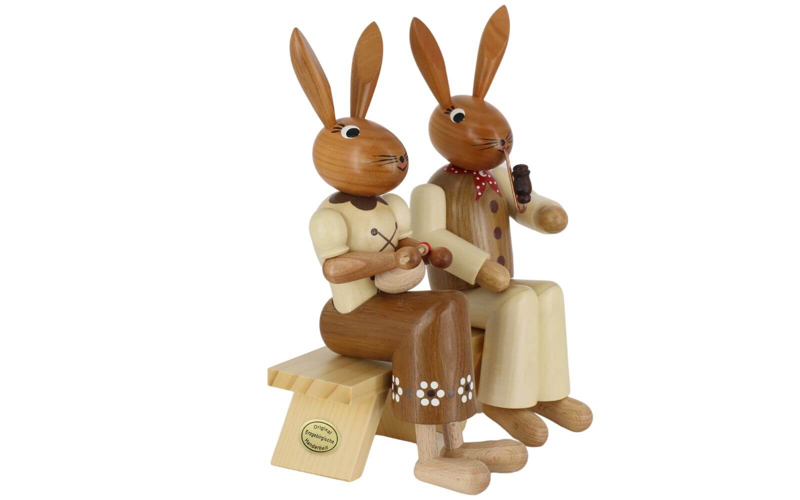 Easter bunny couple on chairs, 22 cm by SEIFFEN.COM_2