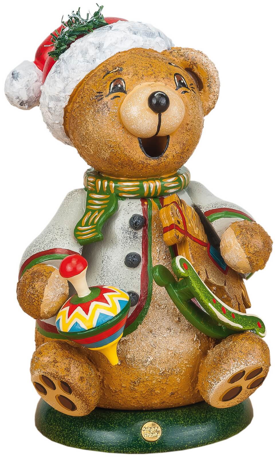Smoking gnome teddy bear rocking horse by Hubrig Volkskunst