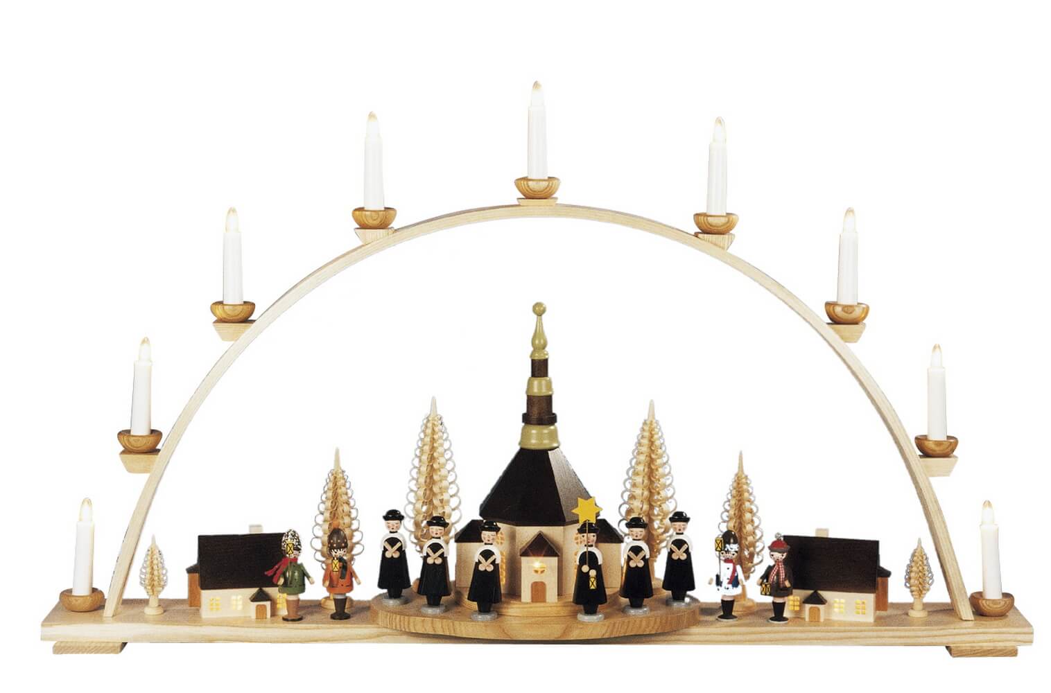 Candle arch Seiffen church with Kurrende, 97 cm by Knuth Neuber_Picture1