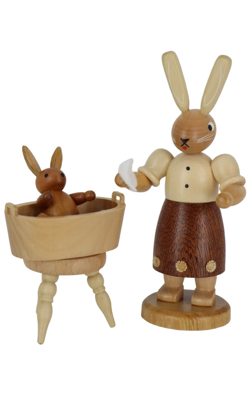 Easter bunny mother with bathing child nature by Müller Kleinkunst_1