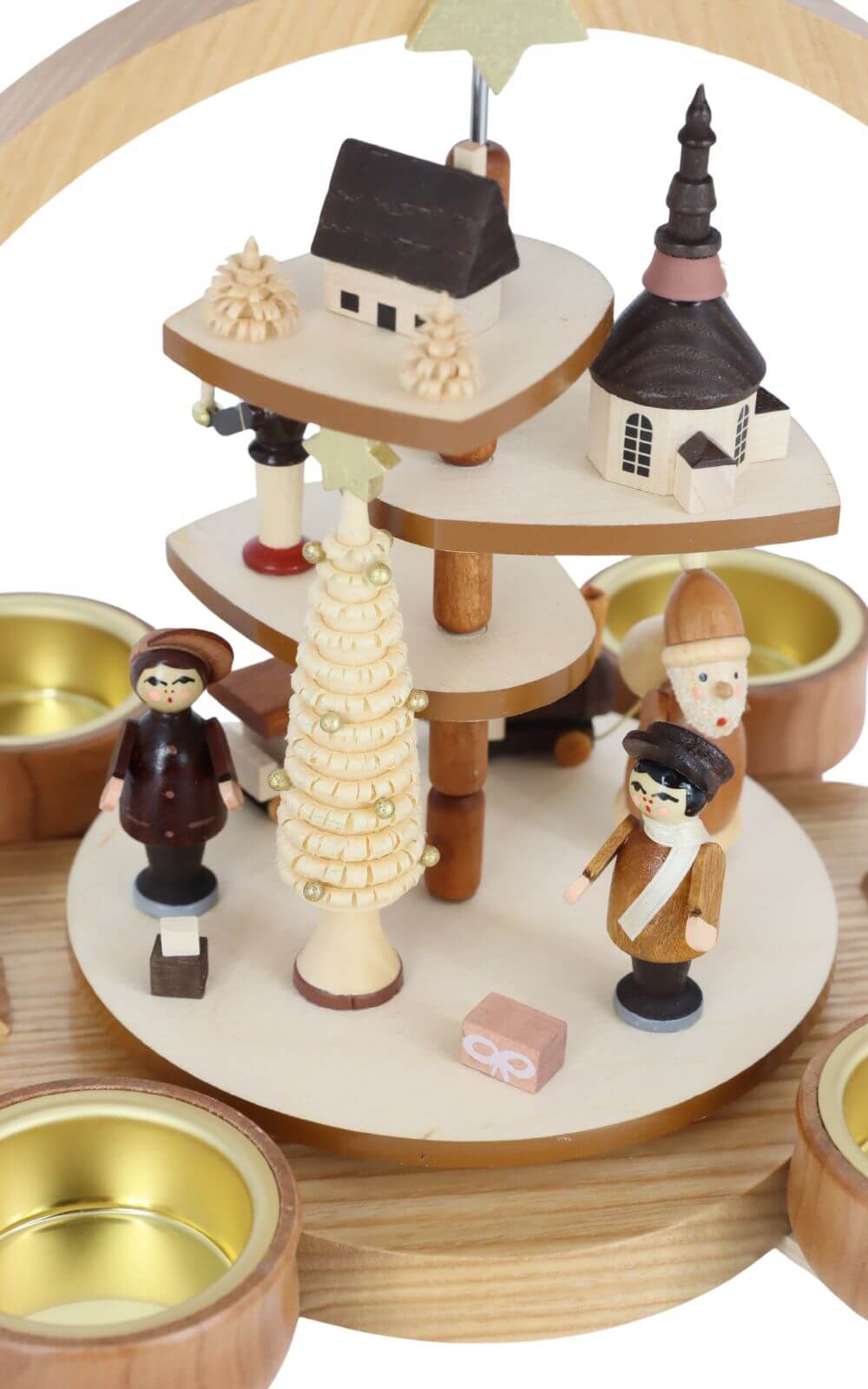 Tealight Christmas pyramid with Santa Claus, natural by Knuth Neuber_6