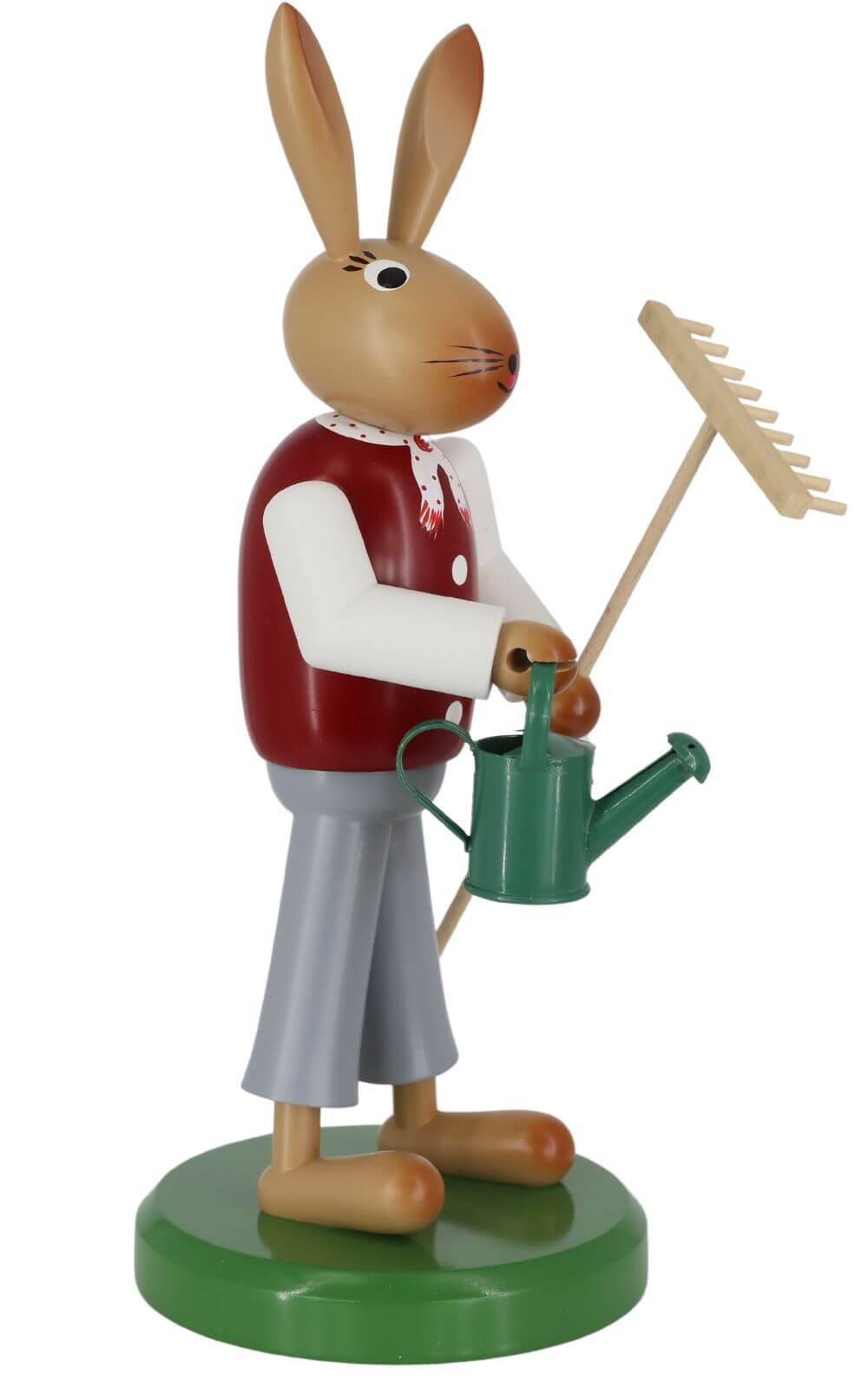 Easter bunny with rake and watering can, 28 cm by SEIFFEN.COM_2