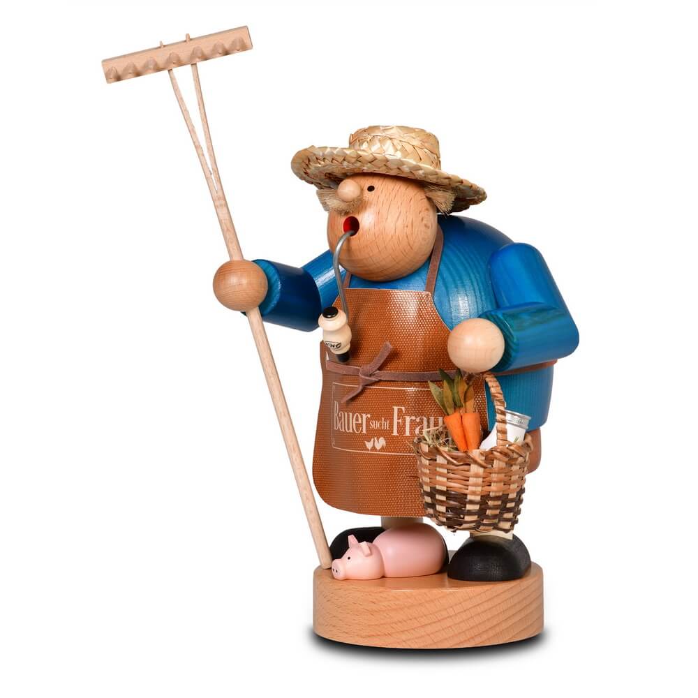 Smoker Figurine Farmer Looking for a Wife, 8.3 inch (21 cm) by KWO, Made in Germany_2