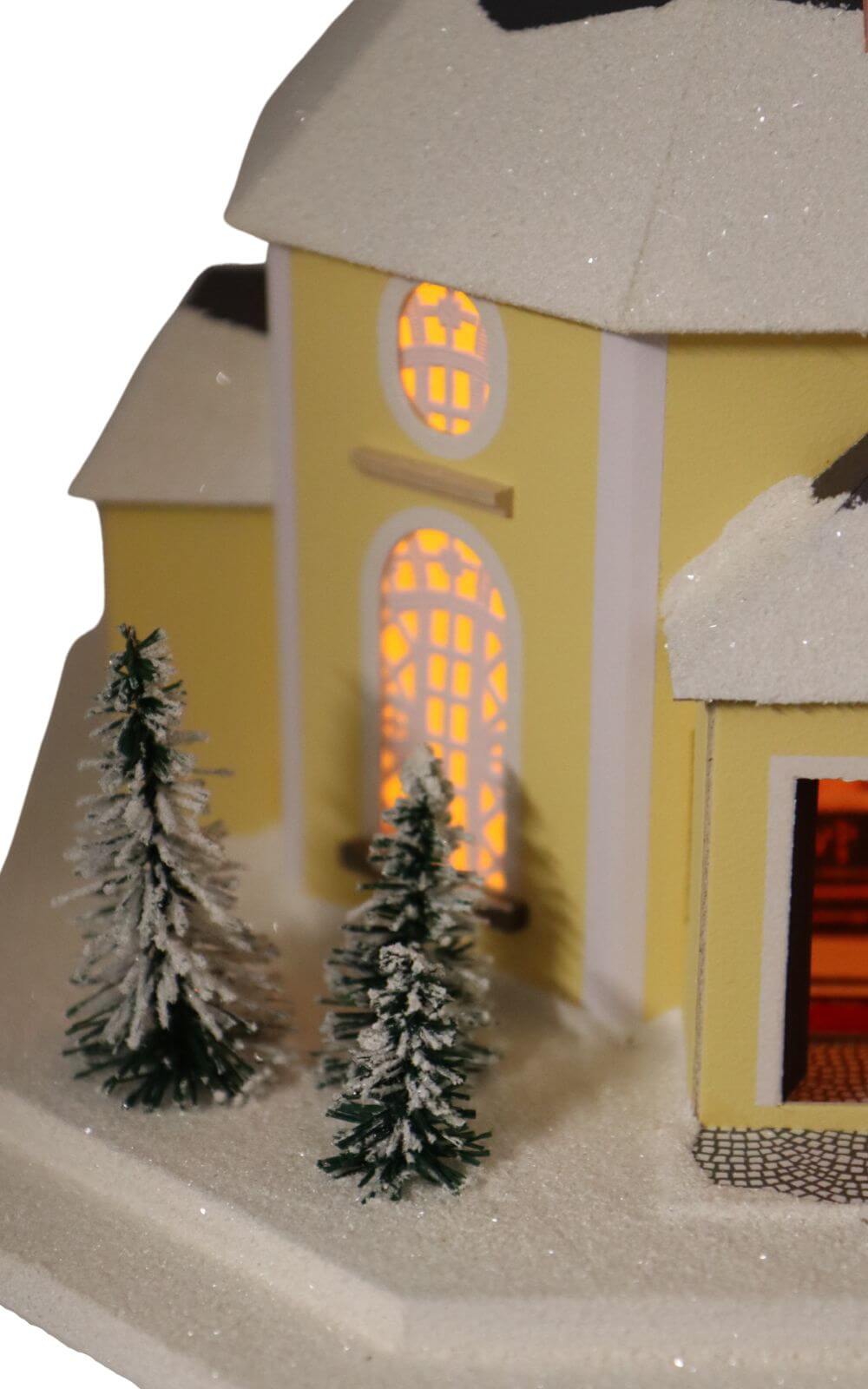 House of lights Seiffen church with Christmas tree, 42 cm by Birgit Uhlig_4