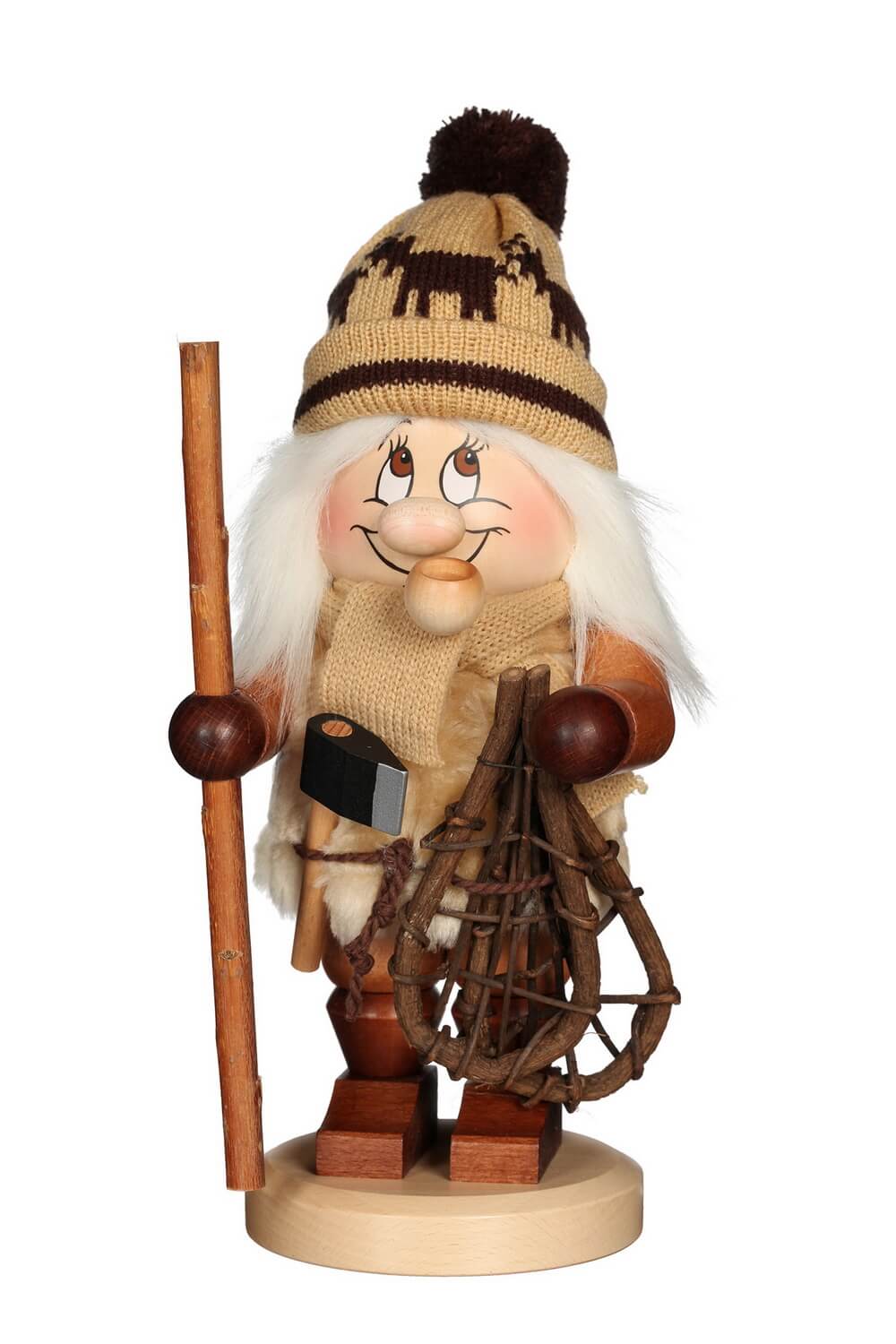Smoking gnome wood maker, 31 cm by Christian Ulbricht