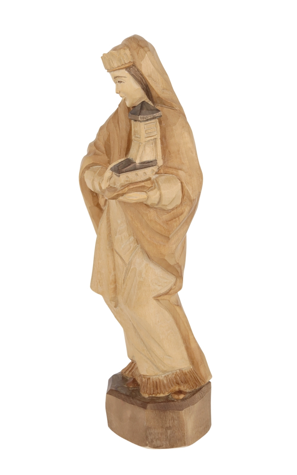 Saint Barbara, carved, 25 cm 9,8 inches, by Schnitzkunst from the Ore Mountains4