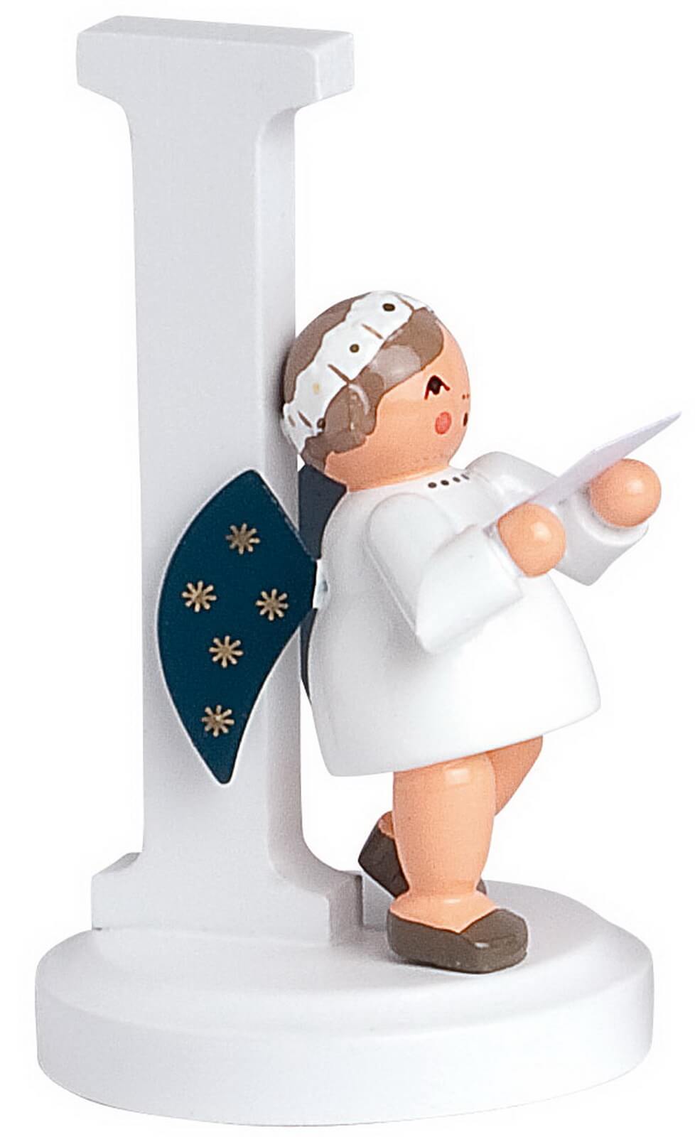 Christmas angel with the letter i, 7 cm from KWO