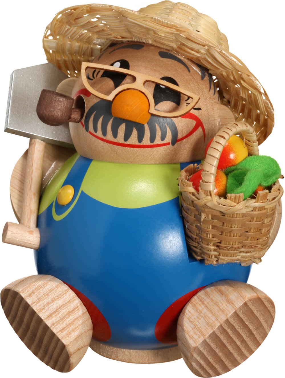 Smoking man - ball smoking man gardener by Seiffener Volkskunst eG