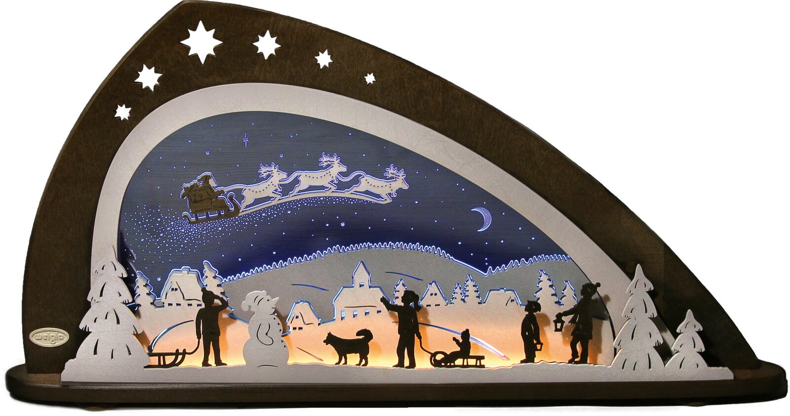 LED candle arch Santa Claus, 66 cm by Weigla