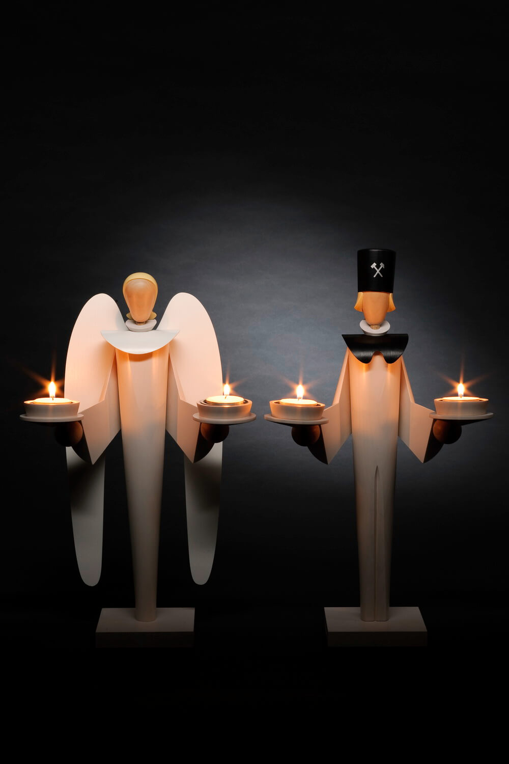 Miner, 41 cm, white for tea lights from KWO_pic2