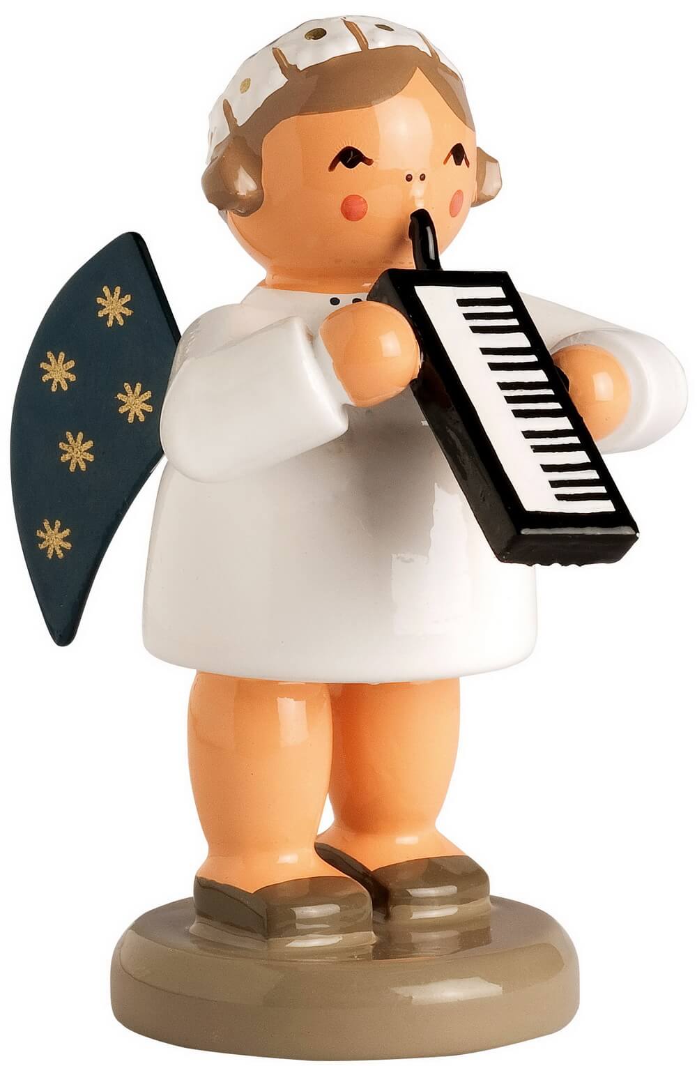 Christmas angel with melodica, 5 cm from KWO