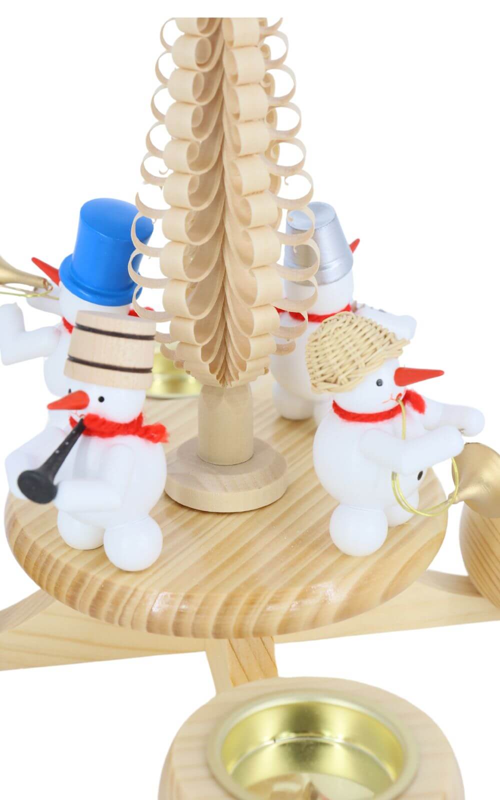 Advent candlestick for tea lights with snowmen, 23 cm by Ralf Zenker_3