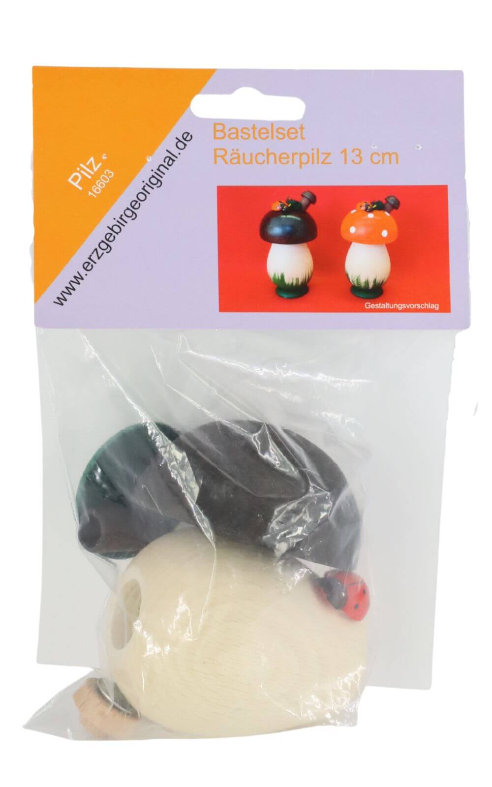 Craft set smoking man mushroom black, 13 cm by SEIFFEN.COM_2