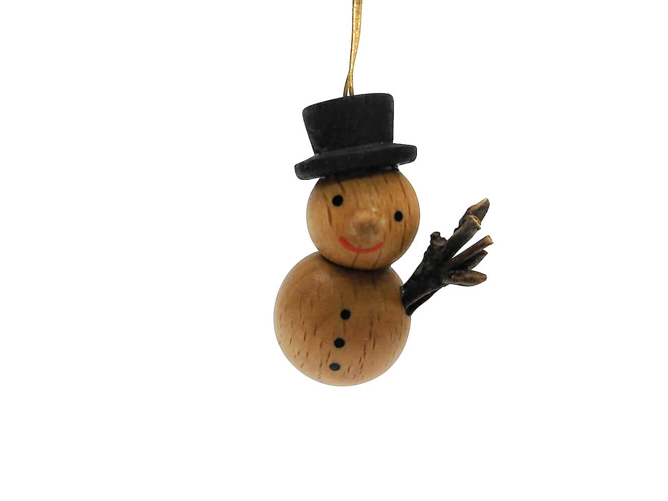 Christmas tree decoration snowman, nature, 4 cm by SEIFFEN.COM