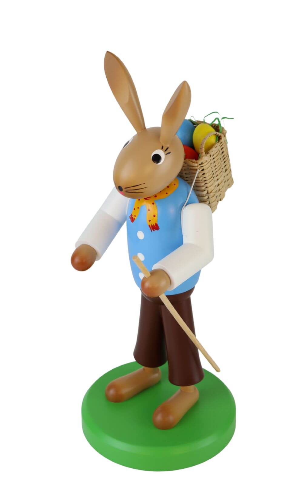Bunny with walking basket and stick, 28 cm from SEIFFEN.COM_1
