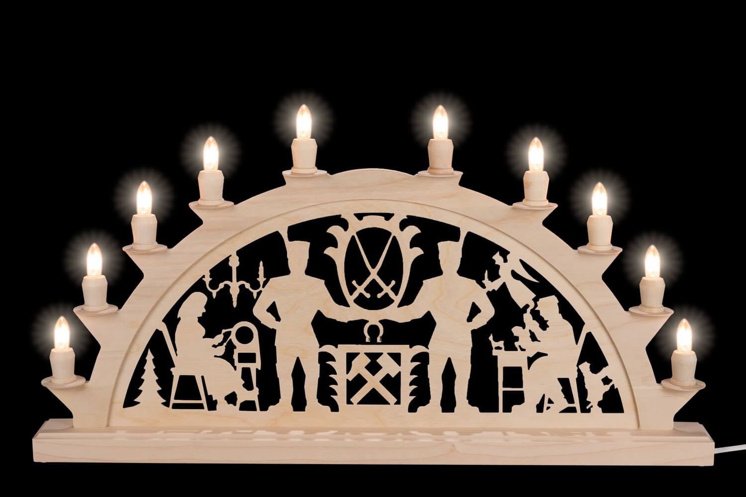 LED Candle Arch Schwarzenberger with 10 candles by SEIFFEN.COM_1