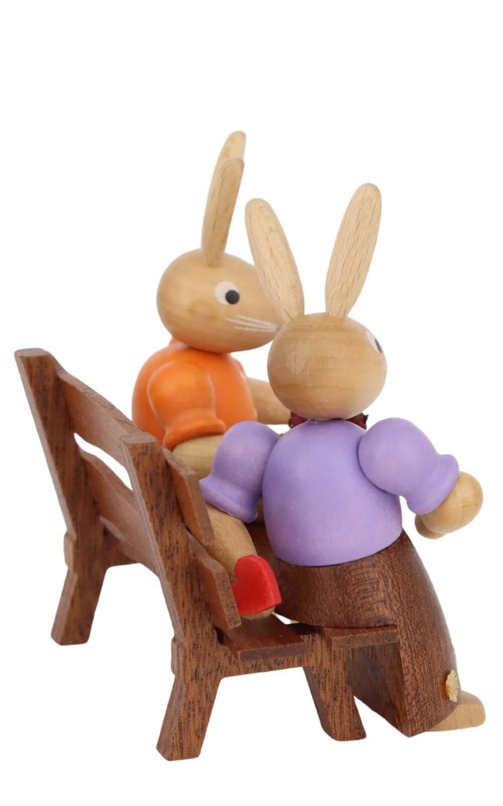 Pair of Easter bunnies sitting on a bench by Müller Kleinkunst_4