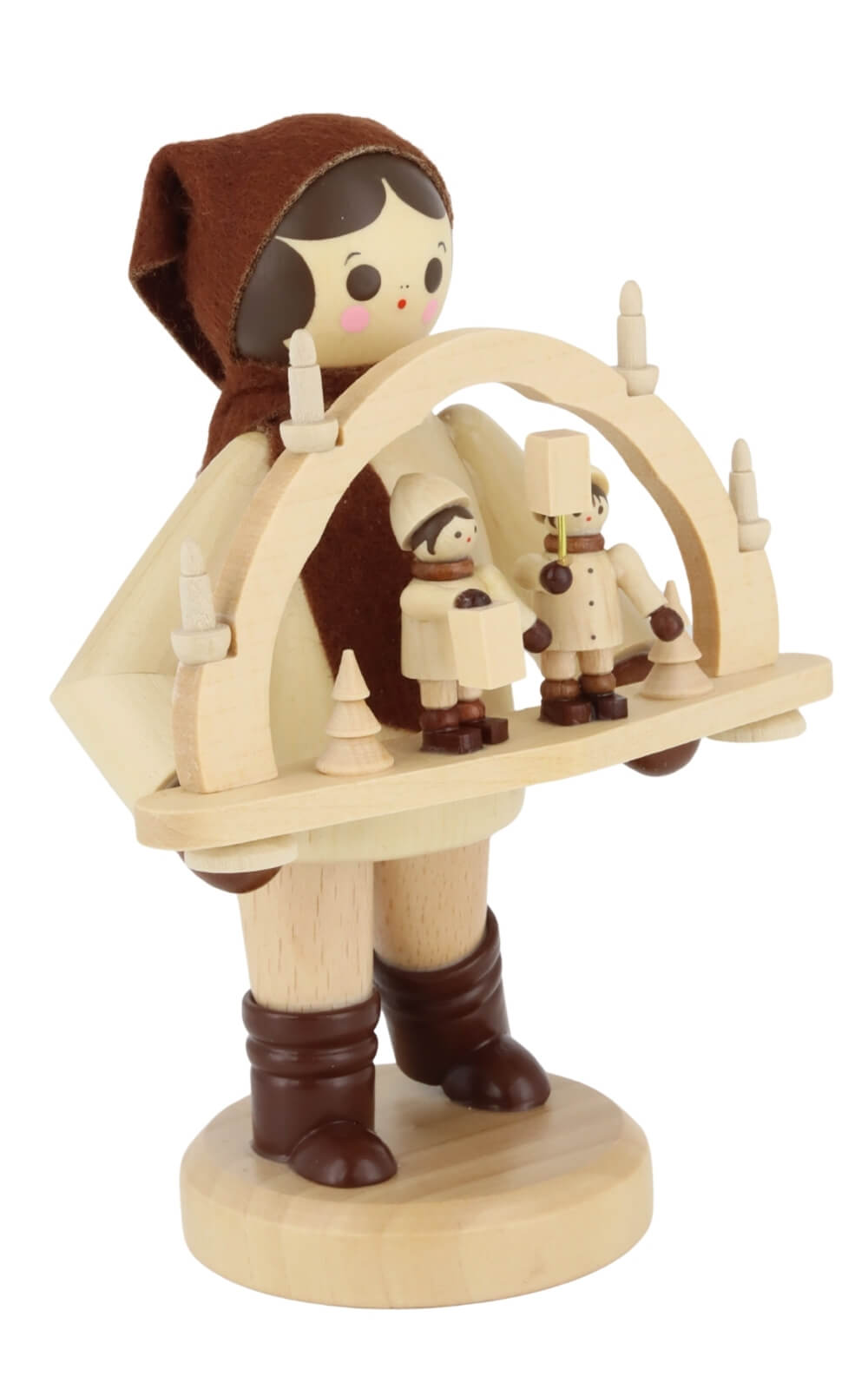 candle arch merchant girl, 13 cm/5.12 in, natural by Romy Thiel_2