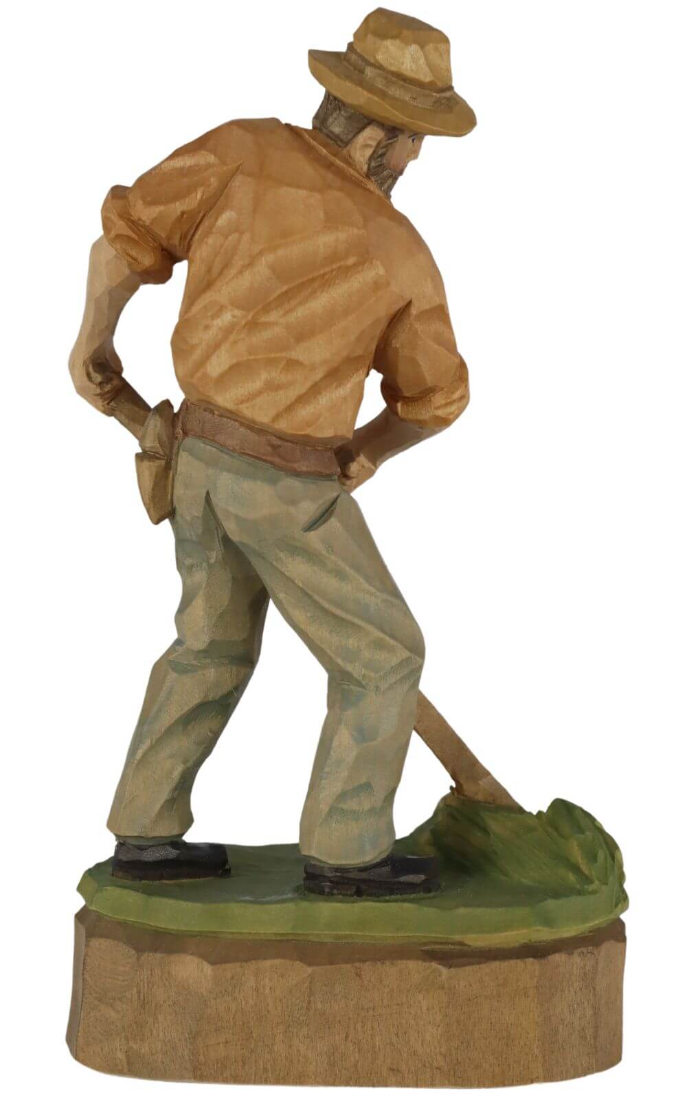 Farmer with scythe, coloured, 25 cm, carved by Schnitzkunst aus dem Erzgebirge_1