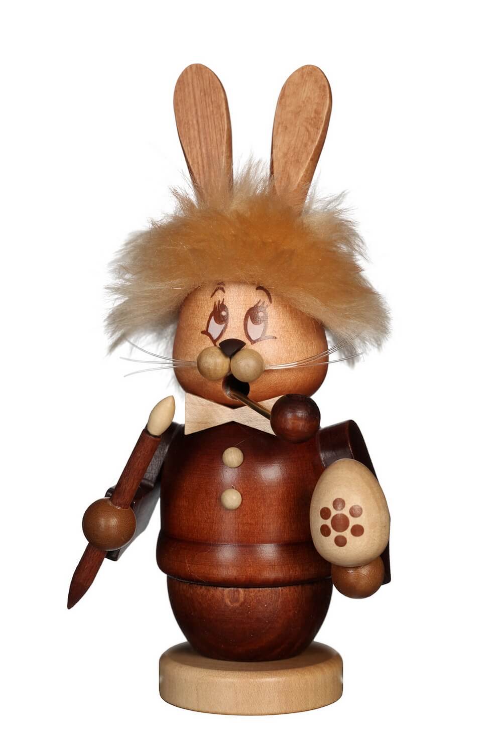 Smoking man mini gnome Easter bunny egg painter, 17 cm by Christian Ulbricht