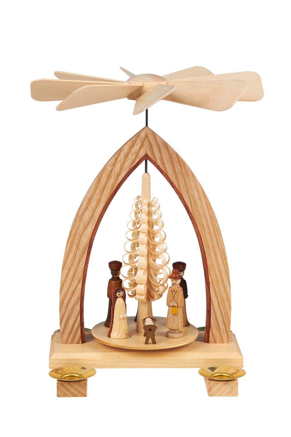 Christmas pyramid Nativity, natural, 26 cm by Heinz Lorenz
