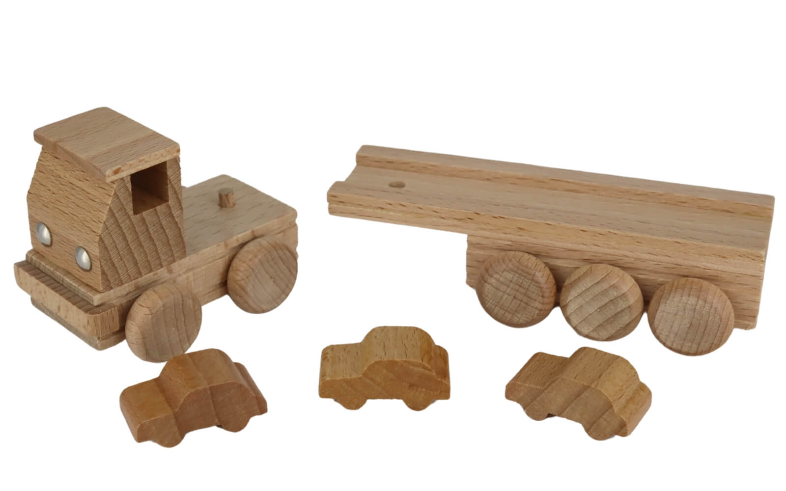 Wooden toy car transporter, natural by Ebert GmbH_3