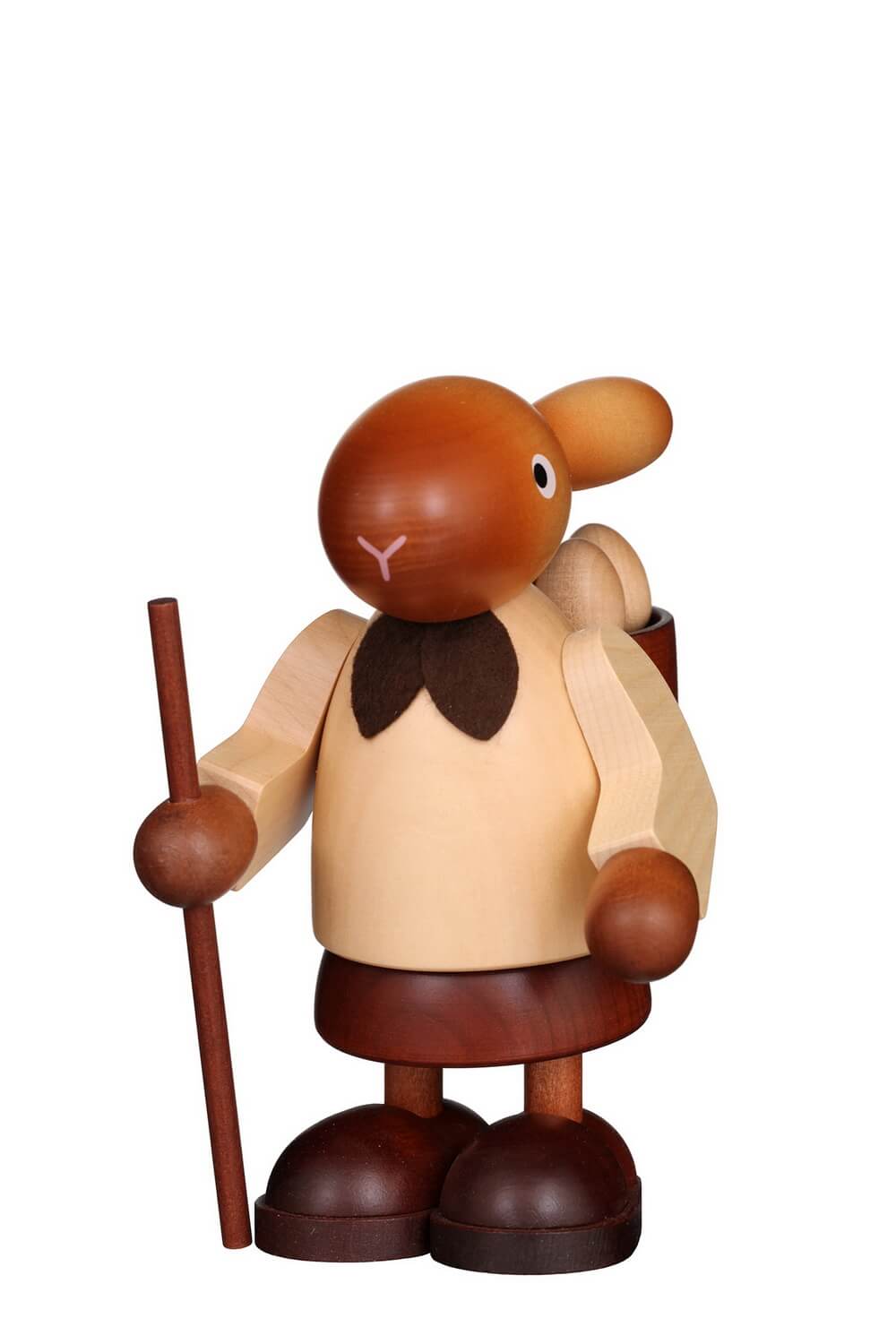 Easter bunny woman with egg basket, natural, 16 cm by Christian Ulbricht