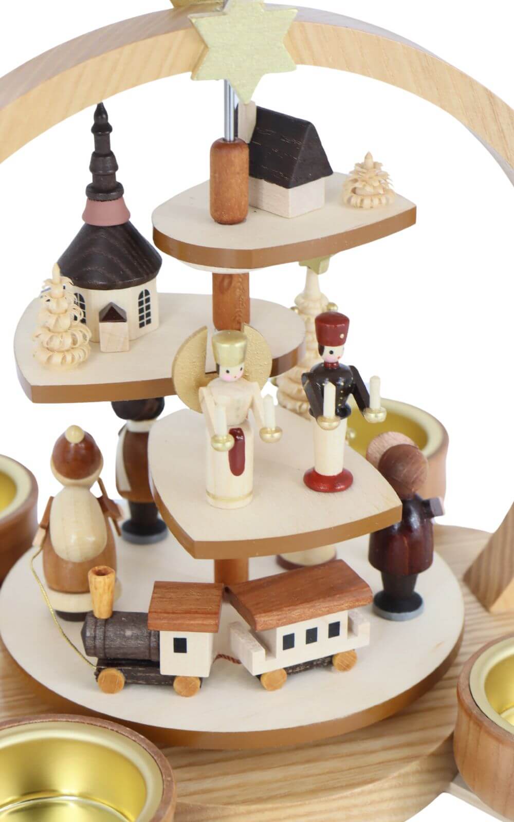 Tealight Christmas pyramid with Santa Claus, natural by Knuth Neuber_5