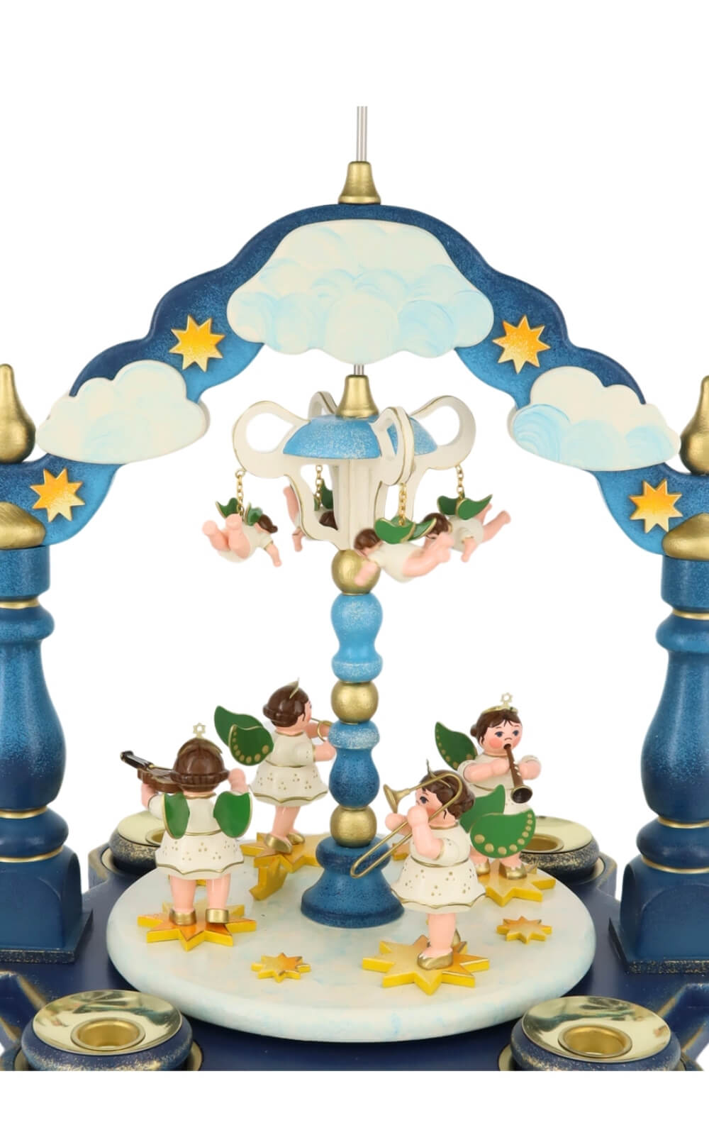 Christmas pyramid with angel orchestra 35 cm (13.78 inch), colorful by Hubrig Volkskunst_4