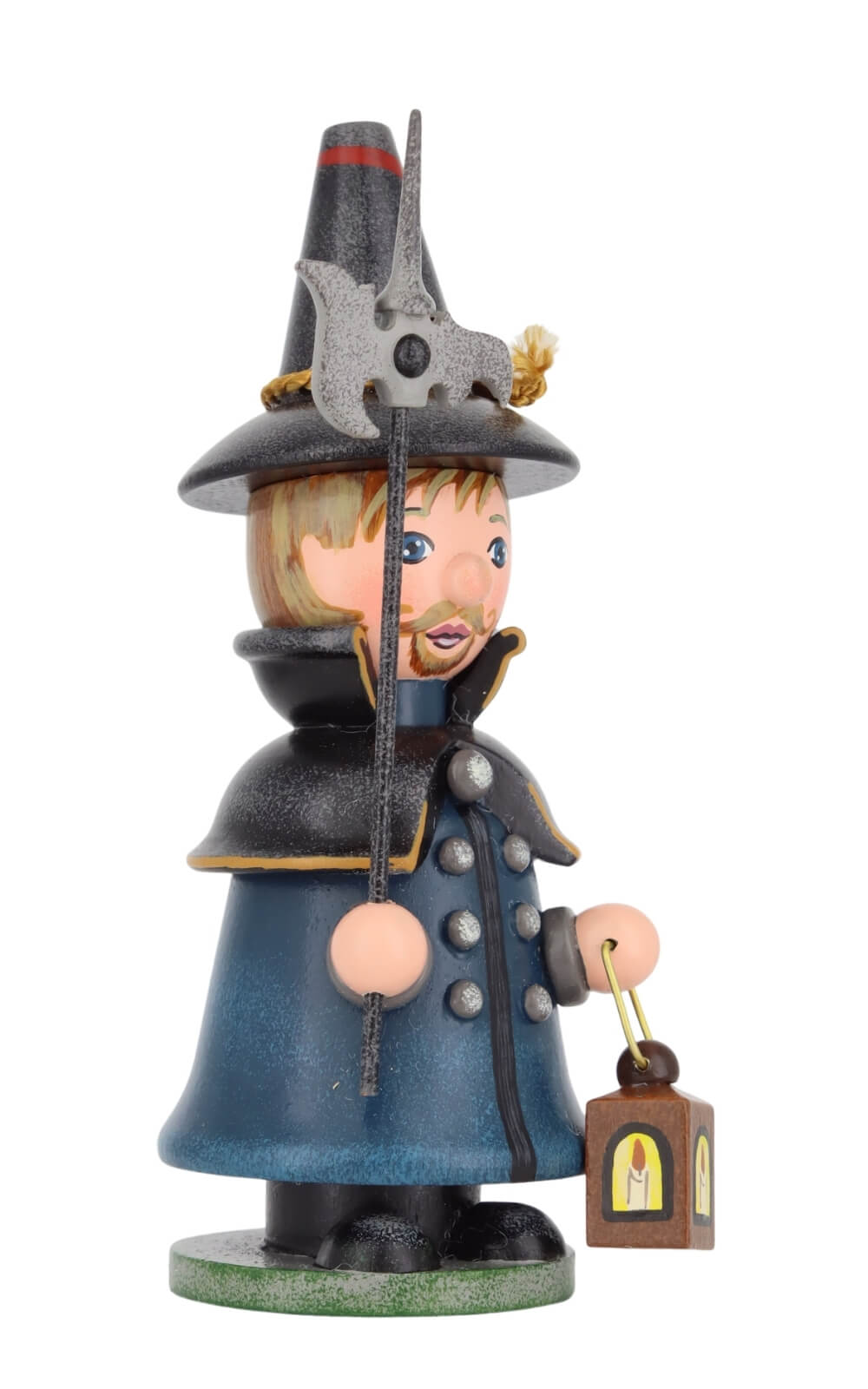 Smoking man gnome - night watchman, 14 cm (5.51 inch), colorful by Hubrig Volkskunst _1