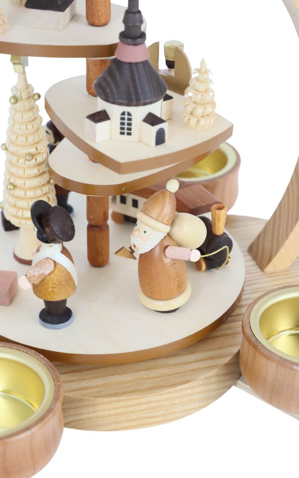 Tealight Christmas pyramid with Santa Claus, natural by Knuth Neuber_7