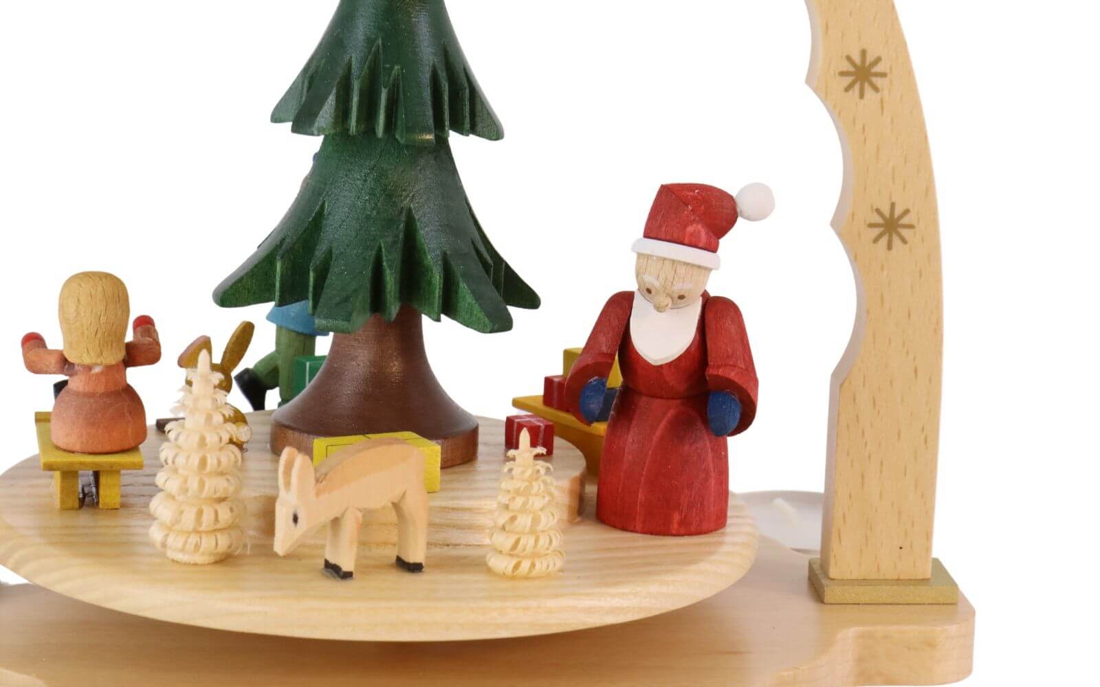 Christmas pyramid for tea lights with presents, 27 cm, colored by Richard Glässer_2