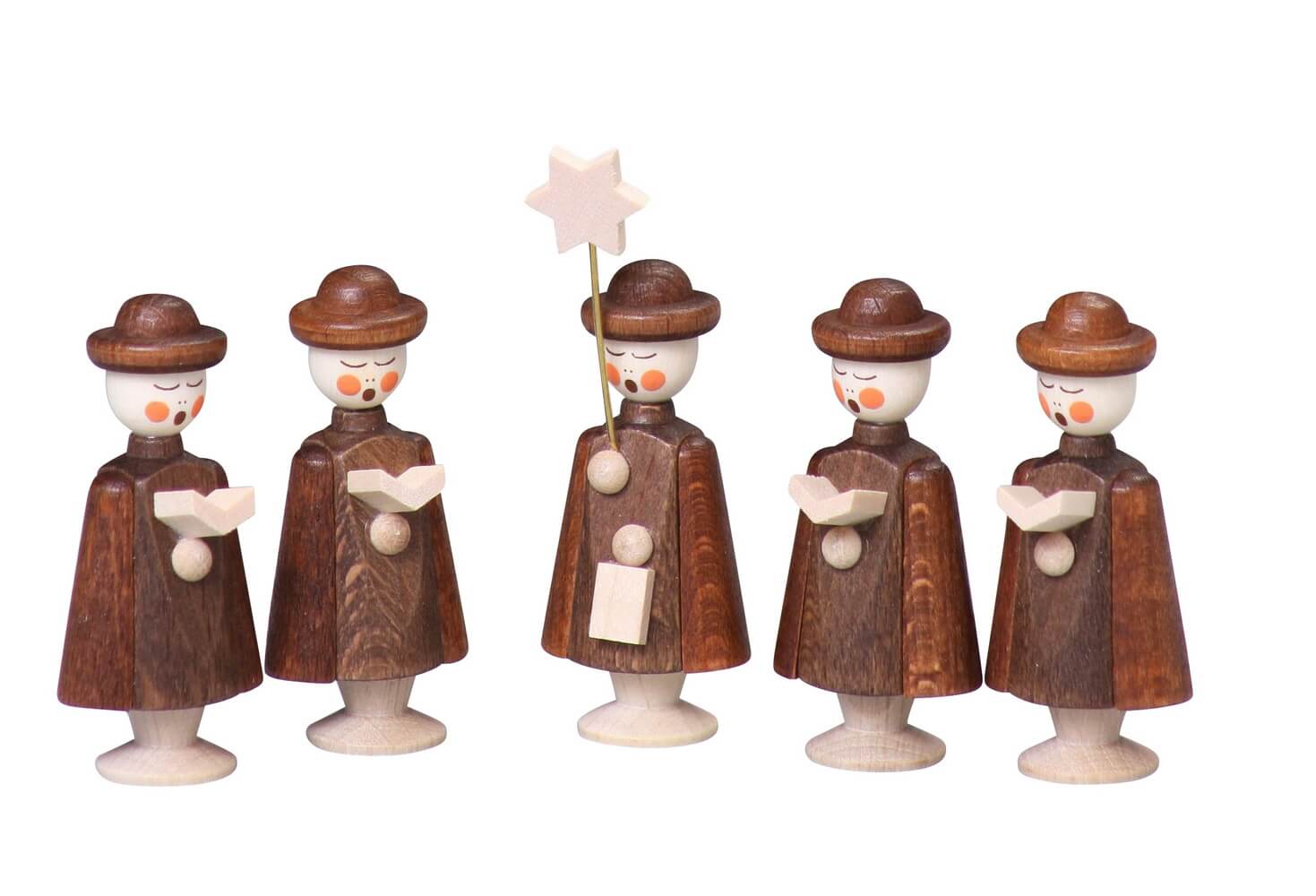 5-piece miniature currende, brown, 5 cm by Thomas Preißler