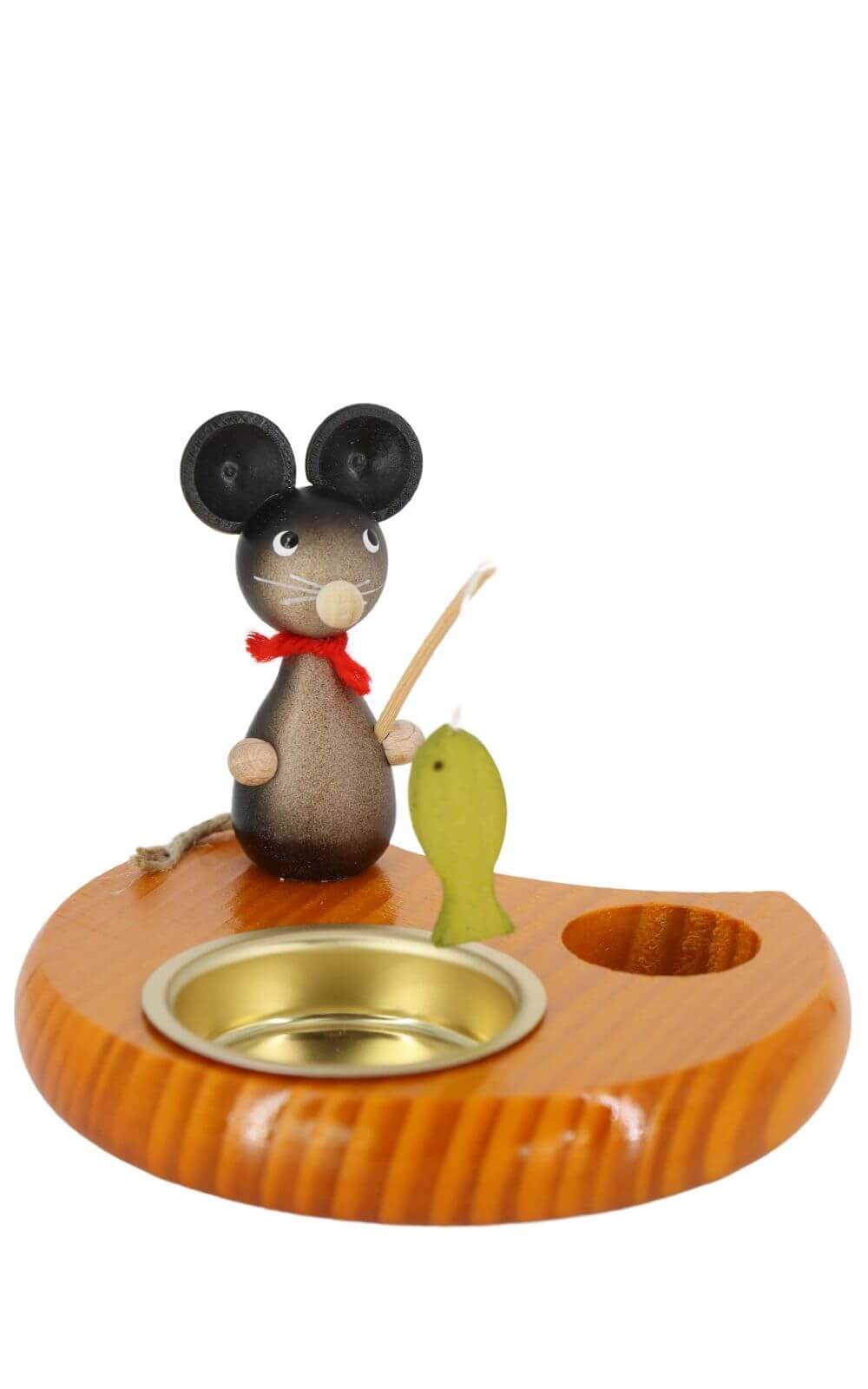 Candle holder for tea lights mouse with angel, 6 cm by Ralf Zenker_1