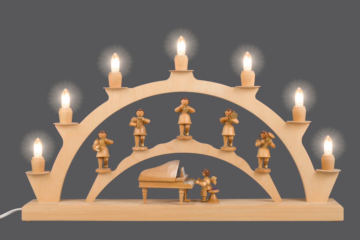LED candle arch playing angels with instruments, 50 cm by SEIFFEN.COM_3