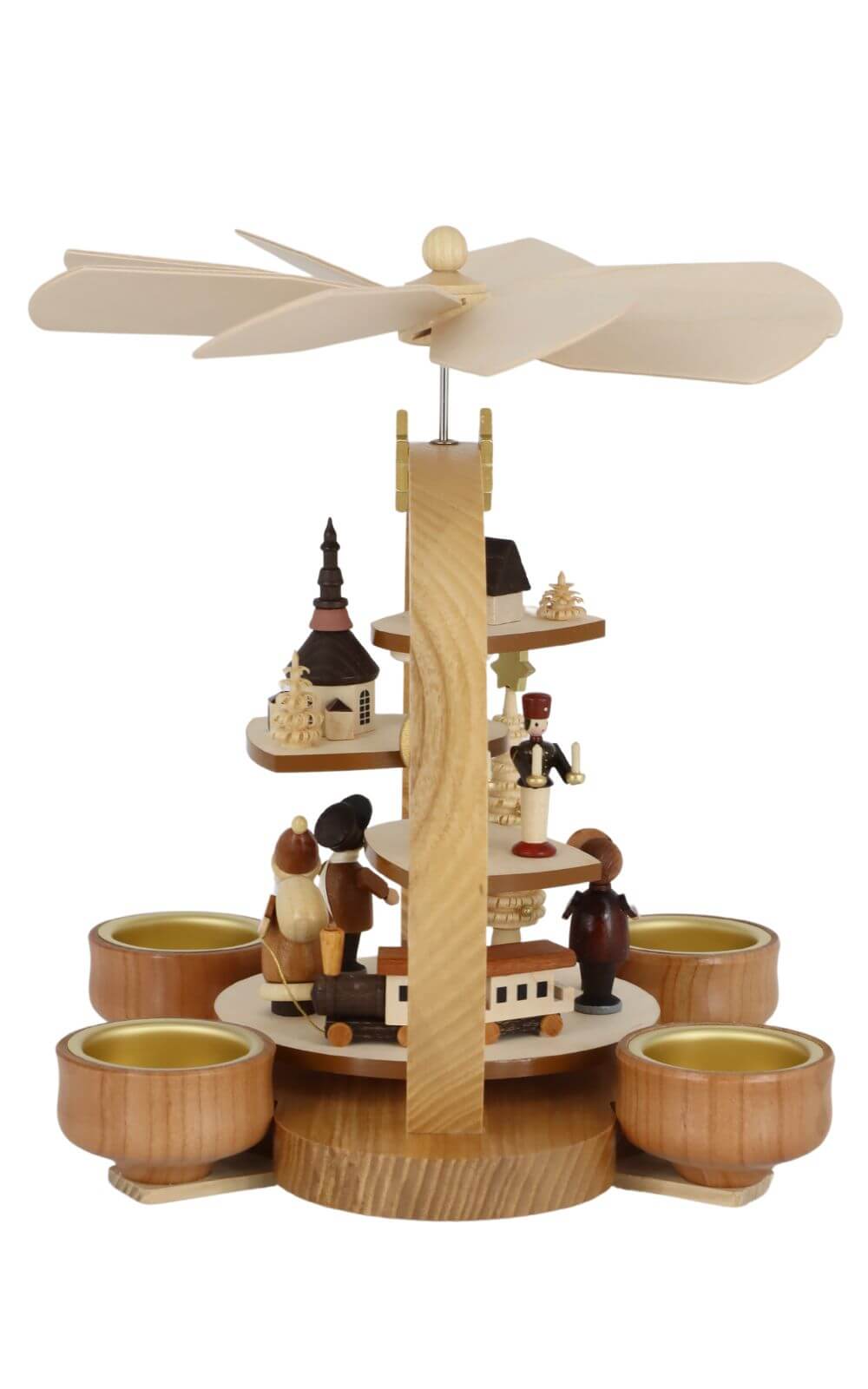 Tealight Christmas pyramid with Santa Claus, natural by Knuth Neuber_4