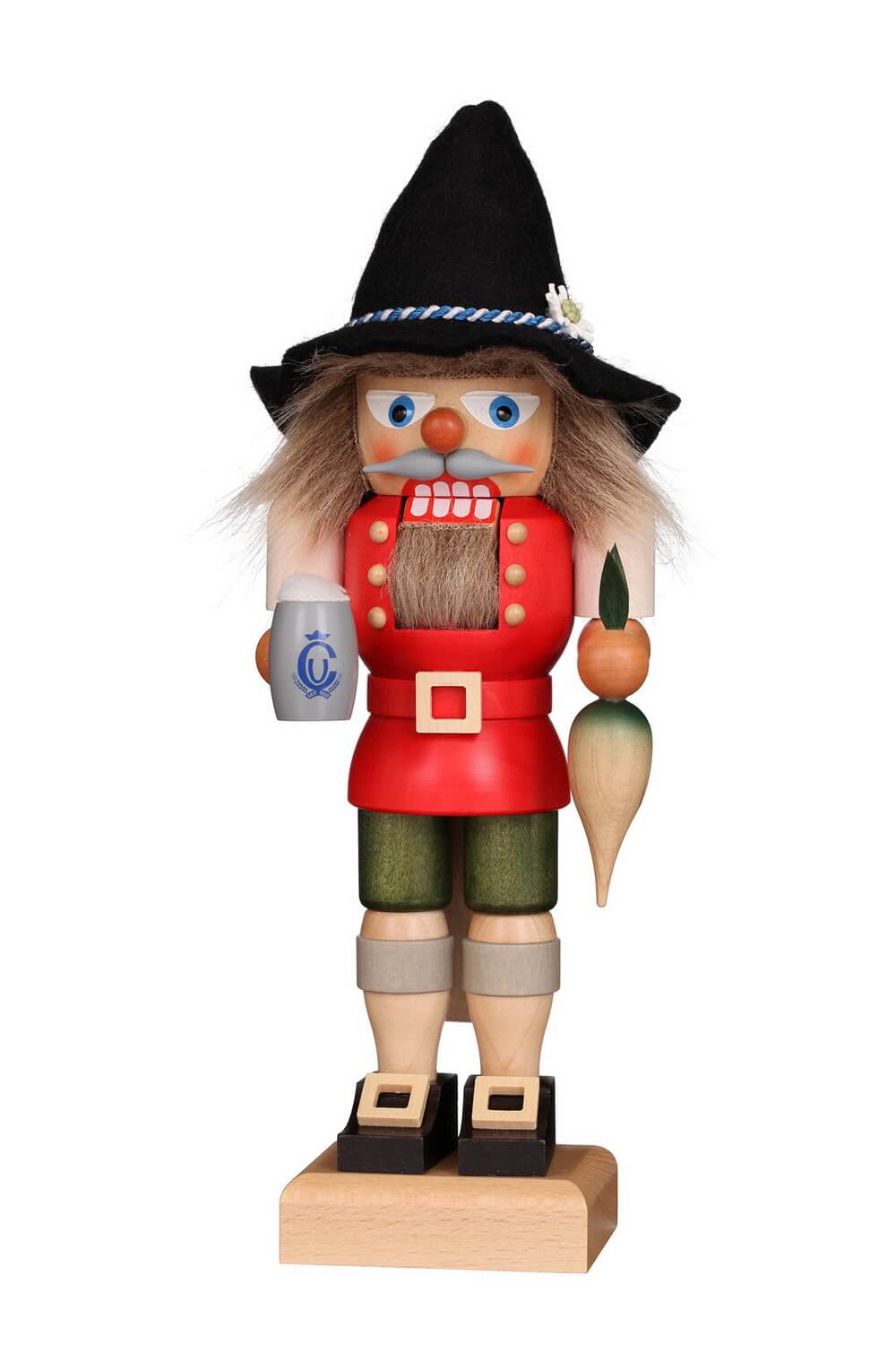 Nutcracker Bavarian, colored, 28 cm by Christian Ulbricht