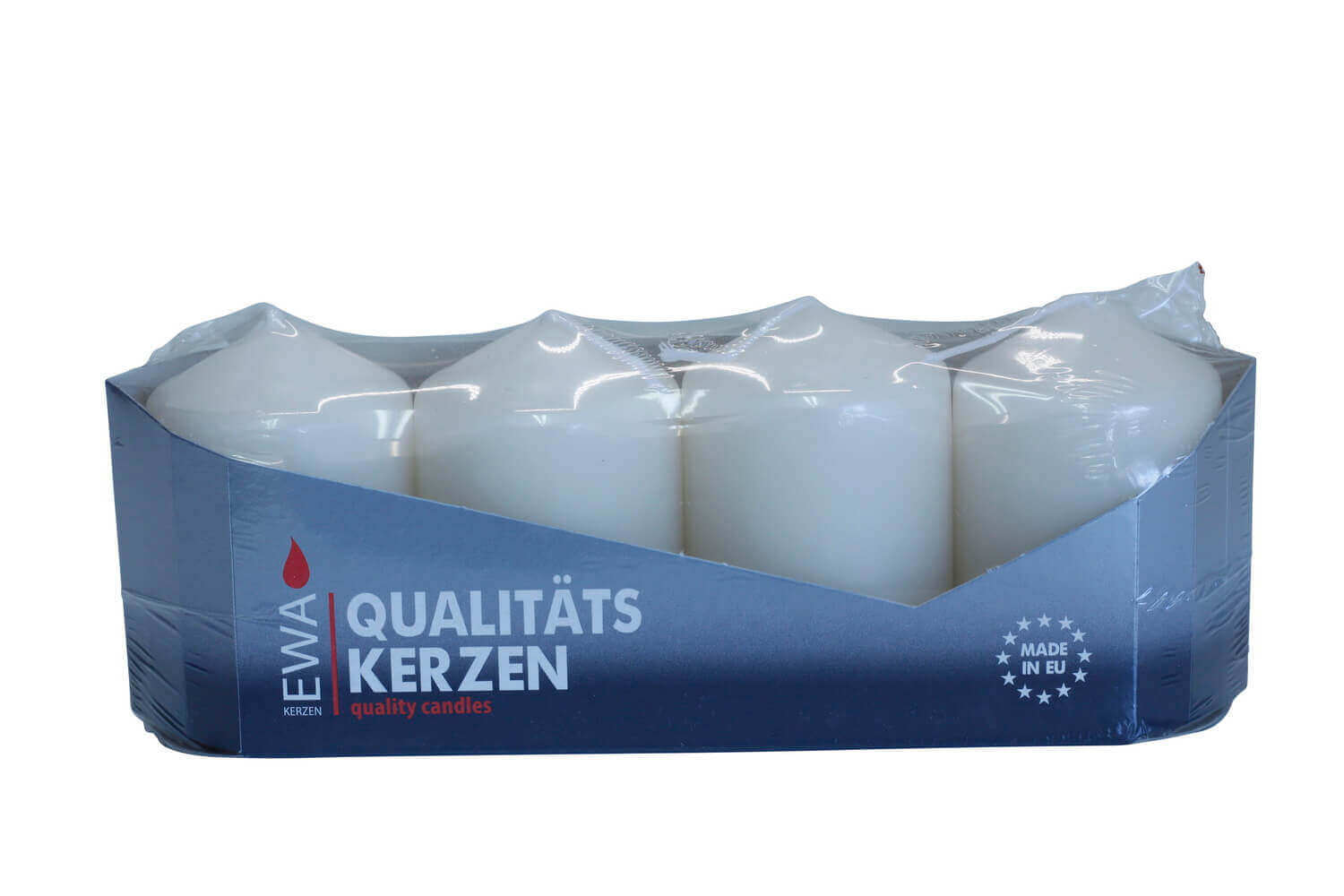 EWA Pillar candles, champagne, 4 pieces by Ebersbacher Kerzenfabrik