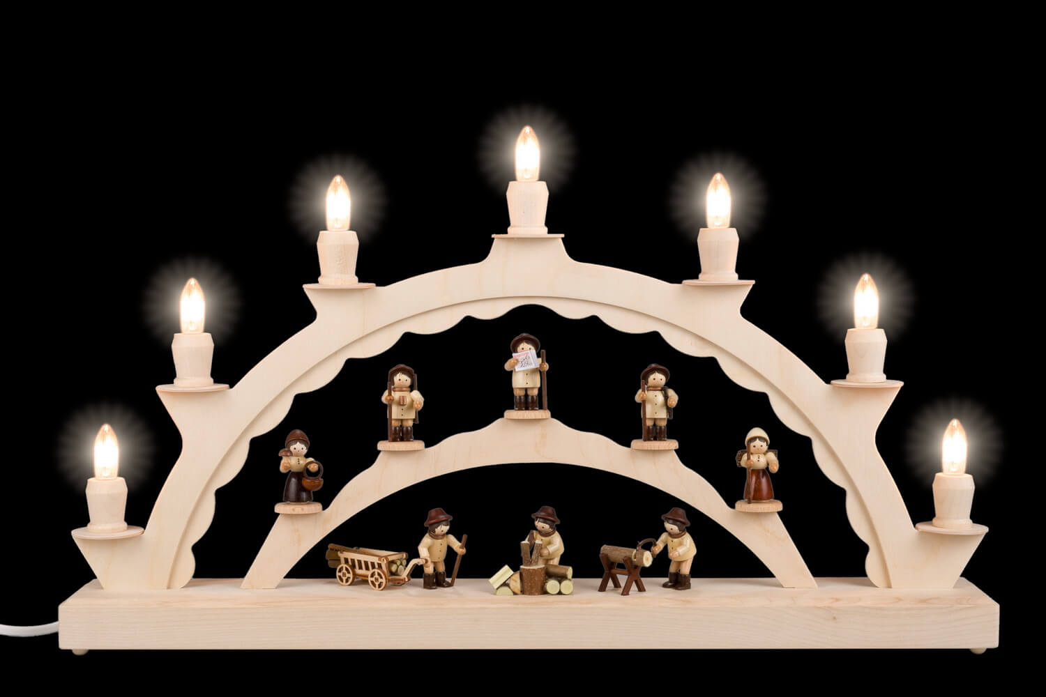 Candle arch forest people, 50 cm, electrically illuminated by SEIFFEN.COM_2