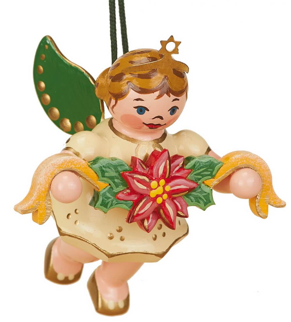 Christmas tree decorations Christmas angel with garland by Hubrig Volkskunst