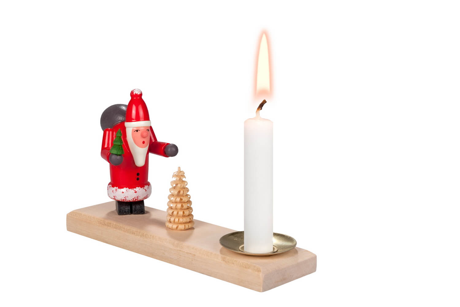 Candle holder with Santa Claus, 15 cm by SEIFFEN.COM