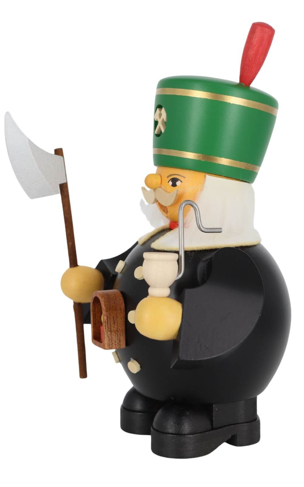 Smoking man miner, 14 cm, colored by Müller Kleinkunst_3