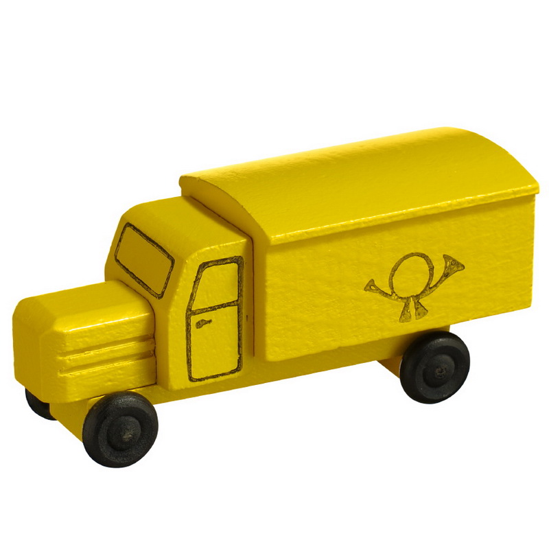 Postbus truck, colored made of wood by Robbi Weber_1