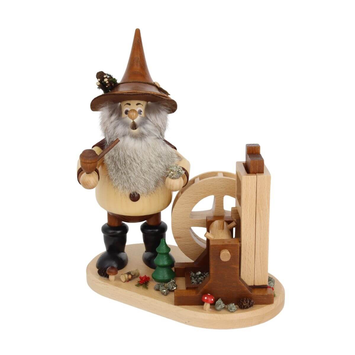 Holzwodenfigur, Wichtel, Weihnachtsdeko, Holzfigur, Rädernind