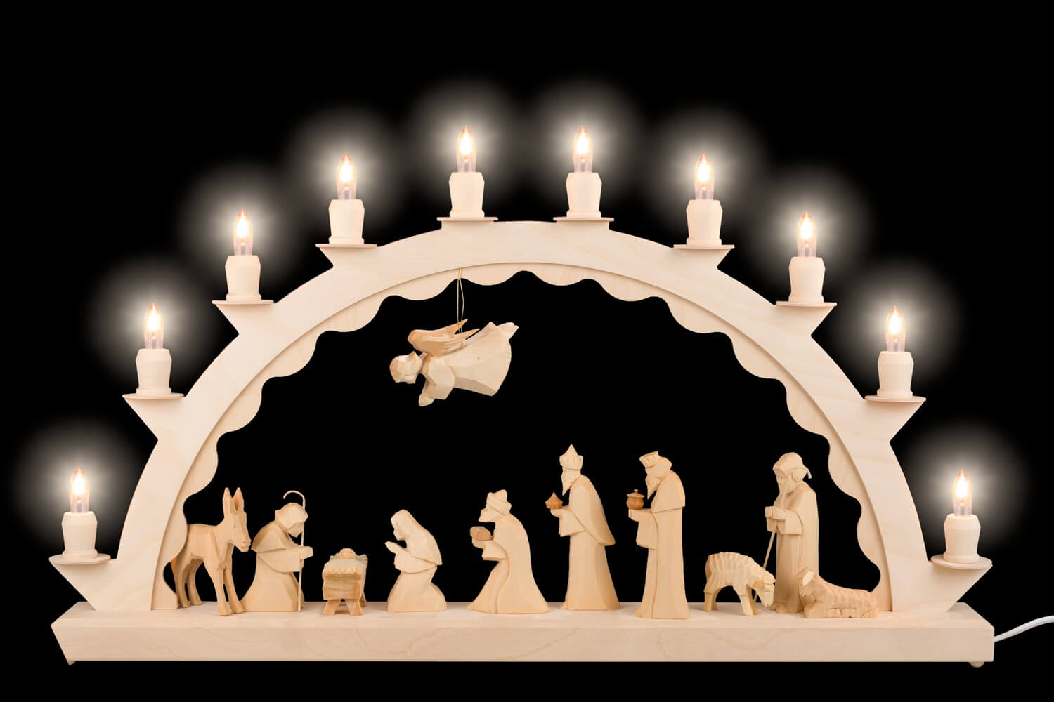 LED Candle Arch with carved Holy Family, 60 cm by SEIFFEN.COM_pic2